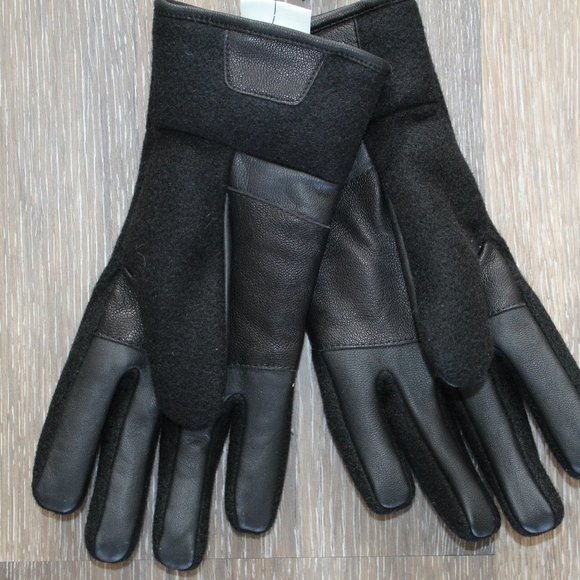 NWT UGG‎ MEN'S WOOL SHEARLING LEATHER TRIMMED GLOVE - Picture 2 of 6
